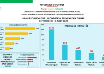 Voici le tableau des statistiques de l’ANGUCH sur les inondations survenues ce vendredi…