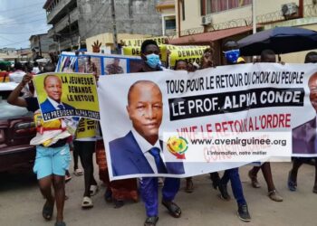 SIG-Madina: des partisans du RPG dans la rue “ nous réclamons le retour d’Alpha Condé”