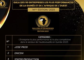 GUINEA COMPANY AWARDS: Liste des entreprises présélectionnées dans les catégories «ENTREPRISE LA PLUS PERFORMANTE ET LA PLUS COMPETITIVE DANS LE SECTEUR DE LA PRODUCTION AUDIOVISUELLE EN GUINEE 2023 »…