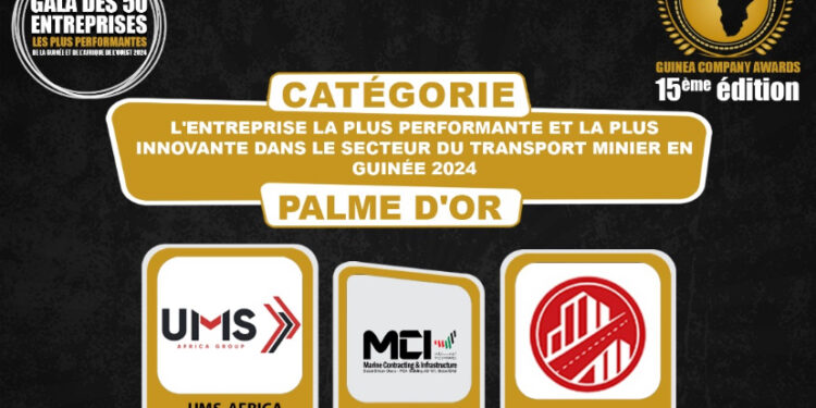 La 15ème édition du Gala des 50 Entreprises les plus performantes de la Guinée : Le voting grand public lancé pour la Palm D&rsquo;OR DE L&rsquo;ENTREPRISE LA PLUS PERFORMANTE ET LA PLUS INNOVANTE DANS LE SECTEUR DU TRANSPORT MINIER EN GUINÉE 2024