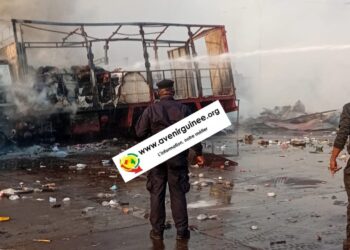 Urgent : Incendie en cours au grand marché de Madina