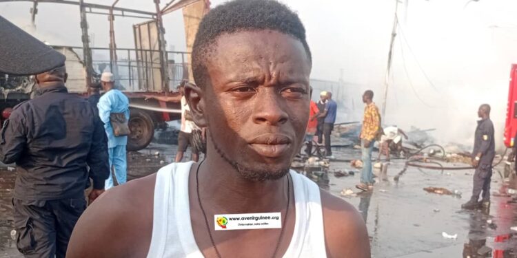 Incendie à Madina : Abdoulaye Camara, témoin oculaire raconte…