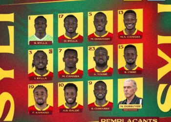 Dernière minute : le 11 de départ du Syli face à la Somalie