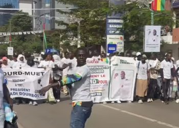 Campagne électorale : les sourds-muets dans la rue pour la GMD à Kaloum