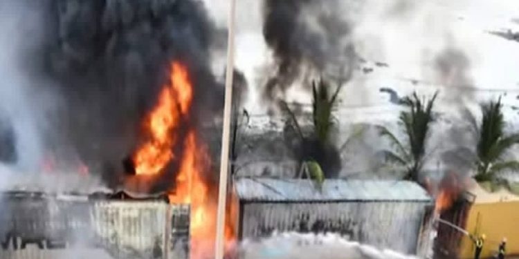 Conakry: Incendie aux abords d’un camp militaire