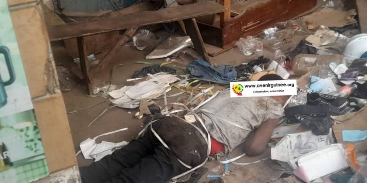 le corps de la victime