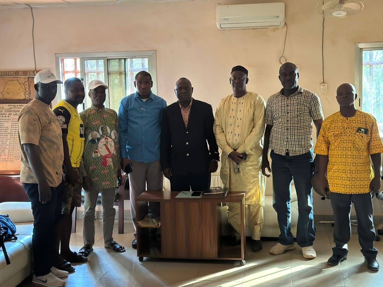 La délégation avec les encadreurs de l'équipe