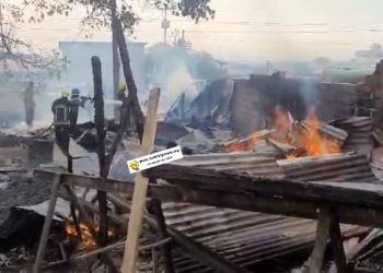 URGENT : Incendie à Sangoyah Mosquée, plusieurs ateliers et boutiques ravagés par les flammes