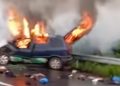 Kindia : Un véhicule en feu à Labota fait 2 morts et plusieurs blessés